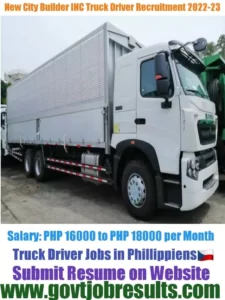 New City Builder INC HGV Truck Driver Recruitment 2022-23