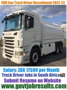 FMR Gas CODE Truck Driver Recruitment 2022-23