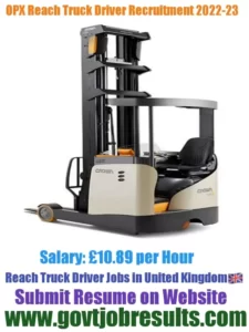 OPX Reach Truck Driver Recruitment 2022-23