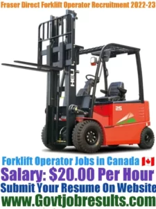 Fraser Direct Forklift Operator Recruitment 2022-23