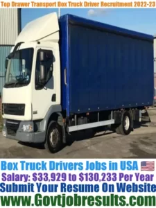 Top Drawer Transport Box Truck Driver Recruitment 2022-23