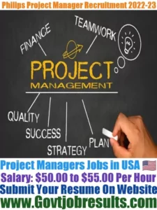 Philips Project Manager Recruitment 2022-23