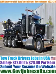 ANA Recovery LLC Tow Truck Driver Recruitment 2022-23