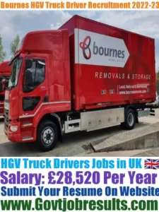 Bournes HGV Truck Driver Recruitment 2022-23