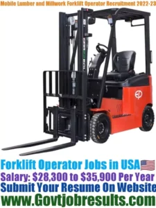 Mobile Lumber and Millwork Forklift Operator Recruitment 2022-23