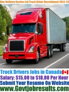 Star Delivery Service Ltd Truck Driver Recruitment 2022-23