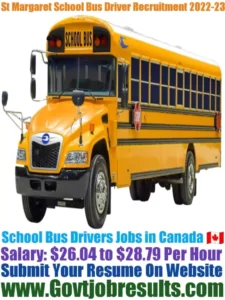 St Margaret School Bus Driver Recruitment 2022-23