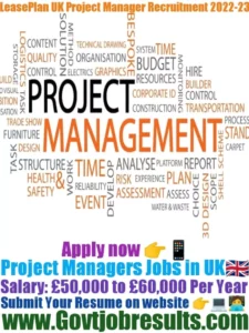 LeasePlan UK Project Manager Recruitment 2022-23