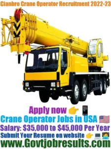 Cianbro Crane Operator Recruitment 2022-23