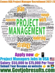 Cemex USA Project Manager Recruitment 2022-23