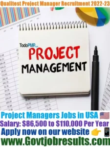 Qualitest Project Manager Recruitment 2022-23