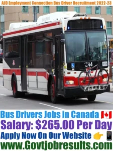 AJD Employment Connection Bus Driver Recruitment 2022-23