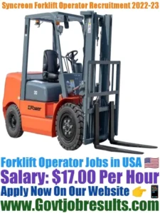 Syncreon Forklift Operator Recruitment 2022-23