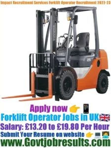 Impact Recruitment Services Forklift Operator Recruitment 2022-23