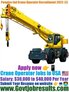 Peeples Ind Crane Operator Recruitment 2022-23