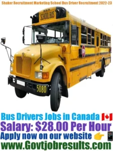 Shaker Recruitment Marketing School Bus Driver Recruitment 2022-23