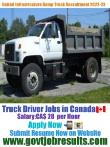 Precision Dump Truck Driver Recruitment 2022-23