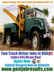 Copart Graham Tow Truck Driver Recruitment 2022-23