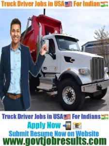Truck Driver jobs in USA for Indian 2022-23