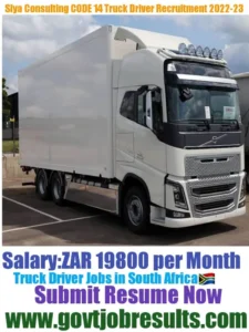 Siya Consulting Services CODE 14 Truck Driver Recruitment 2022-23