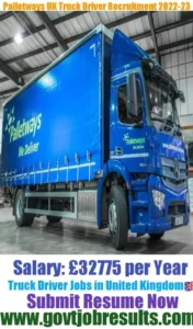 Palletways UK Truck Driver Recruitment 2022-23