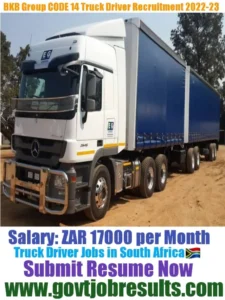 BKB Ltd CODE 14 Truck Driver Recruitment 2022-23