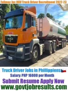 Folimac Inc HGV Truck Driver Recruitment 2022-23