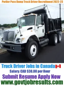 Porlier Pass Dump Truck Driver Recruitment 2022-23