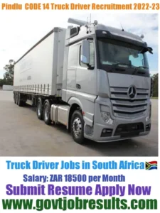 Pindulo CODE 14 Truck Driver Recruitment 2022-23