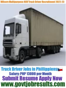 Wilserv Multipurpose HGV Truck Driver Recruitment 2022-23