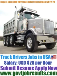 Rogers Group INC Dump Truck Driver Recruitment 2022-23