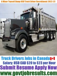 A Miron Topsoil Dump Truck Driver Recruitment 2022-23