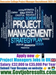 Doncaster College Project Manager Recruitment 2022-23