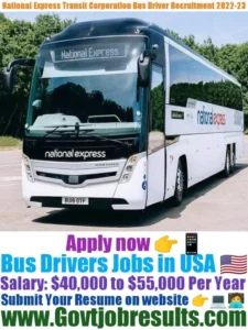 National Express Transit Corporation Bus Driver Recruitment 2022-23
