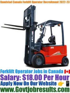 Randstad Canada Forklift Operator Recruitment 2022-23