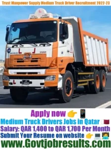 Trust Manpower Supply Medium Truck Driver Recruitment 2022-23