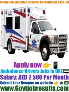 Mediclinic Ambulance Driver Recruitment 2022-23
