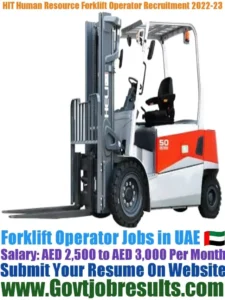 HIT Human Resource Forklift Operator Recruitment 2022-23