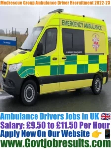 Medrescue Group Ambulance Driver Recruitment 2022-23
