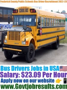 Frederick County Public Schools Bus Driver Recruitment 2022-23
