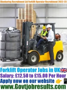 Bluebaring Recruitment Ltd Forklift Operator Recruitment 2022-23