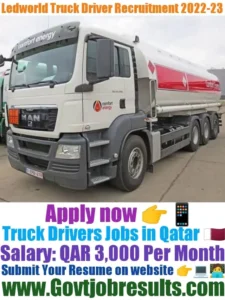 Ledworld Truck Driver Recruitment 2022-23