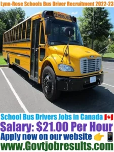 Lynn-Rose Schools Bus Driver Recruitment 2022-23