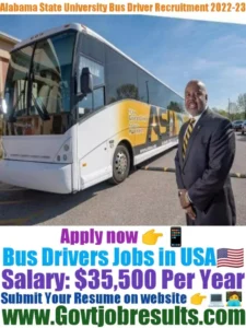 Alabama State University Bus Driver Recruitment 2022-23