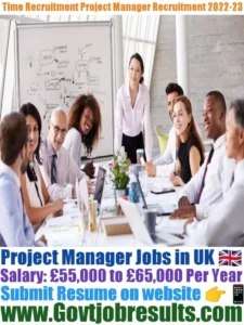 Time Recruitment Project Manager Recruitment 2022-23