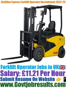 Staffline Express Forklift Operator Recruitment 2022-23
