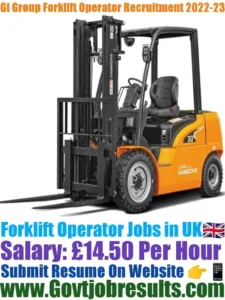 Gi Group Forklift Operator Recruitment 2022-23
