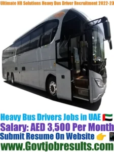 Ultimate HR Solutions Heavy Bus Driver Recruitment 2022-23