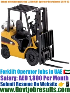 United International Group LLC Forklift Operator Recruitment 2022-23