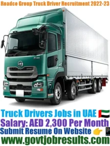 Roadco Group Truck Driver Recruitment 2022-23